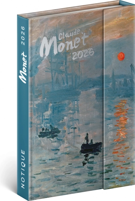 Weekly Planner Claude Monet 2026, 11 x 16 cm