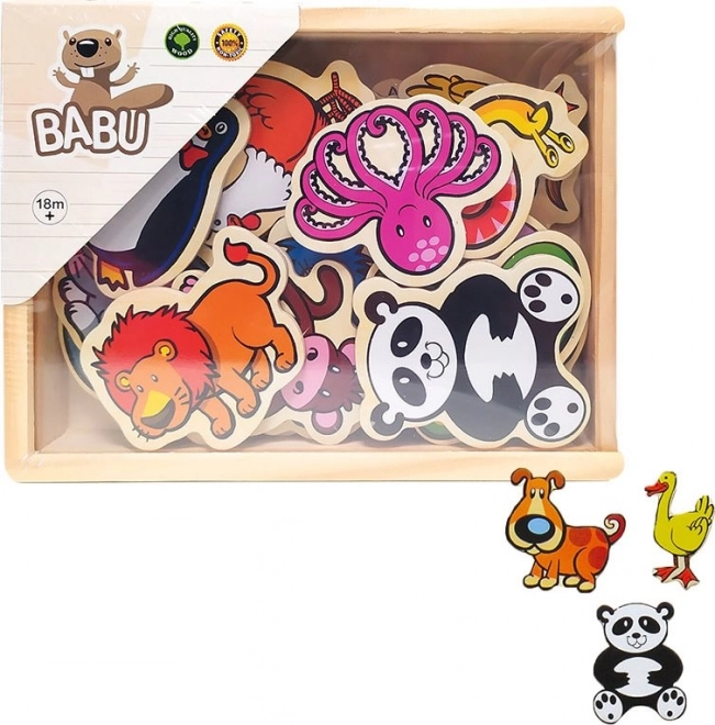 Animal Wooden Magnets Set