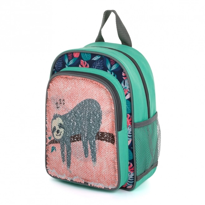 Kids Preschool Backpack with Sloth Sequins