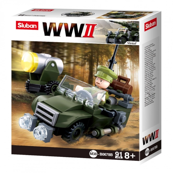 Sluban WWII Patrol Jeep Building Set