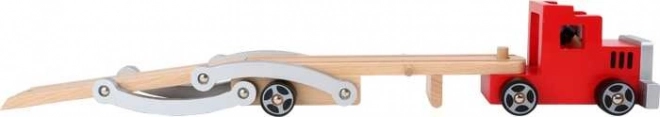 Wooden Car Transporter with Cars