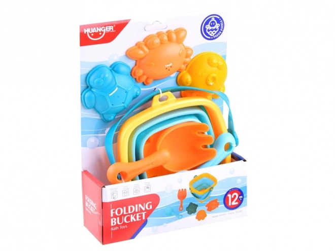 Beach and Bath Play Set with Bucket and Molds