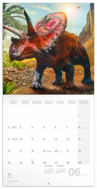 Dinosaur Calendar 2025