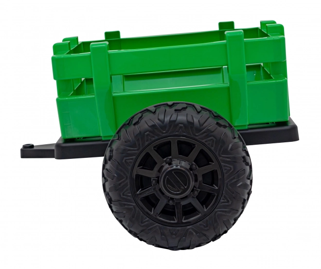 Dětský traktor s přívěsem zelený