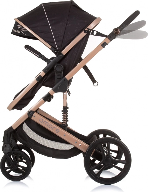 Chipolino stroller Amore 2-in-1 Jungle – Obsidian, Gold