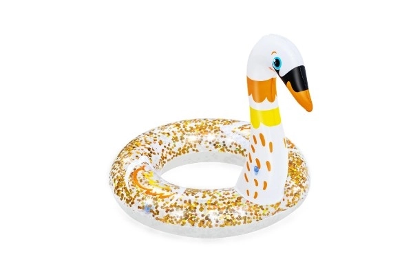 Bestway Inflatable Swan Swimming Ring with Glitter