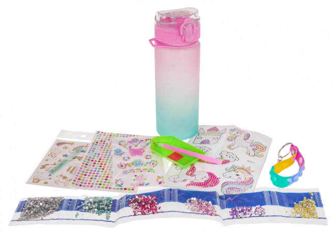 Unicorn Water Bottle with Accessories