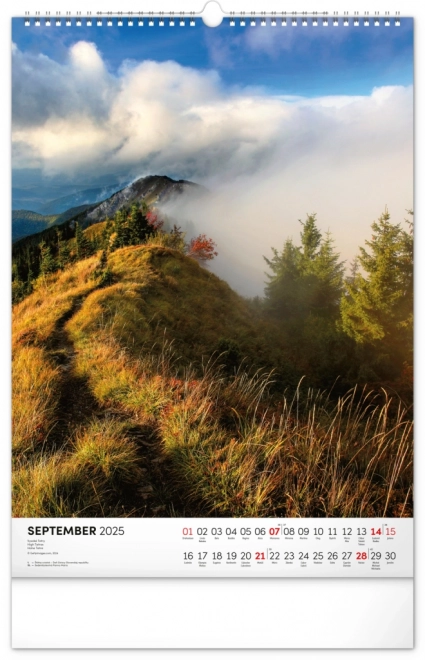 Wall Calendar of Tatra Mountains 2025