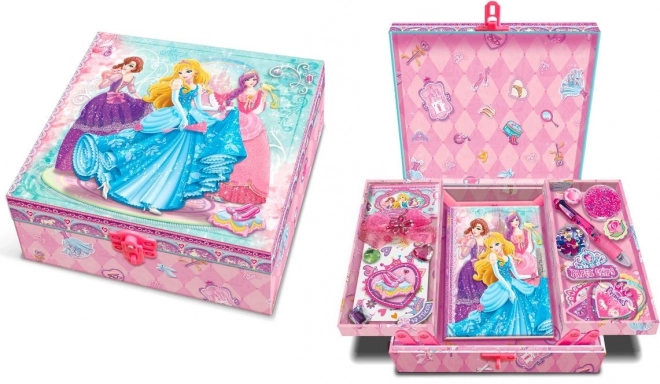 Princess Jewelry Box with Shelves