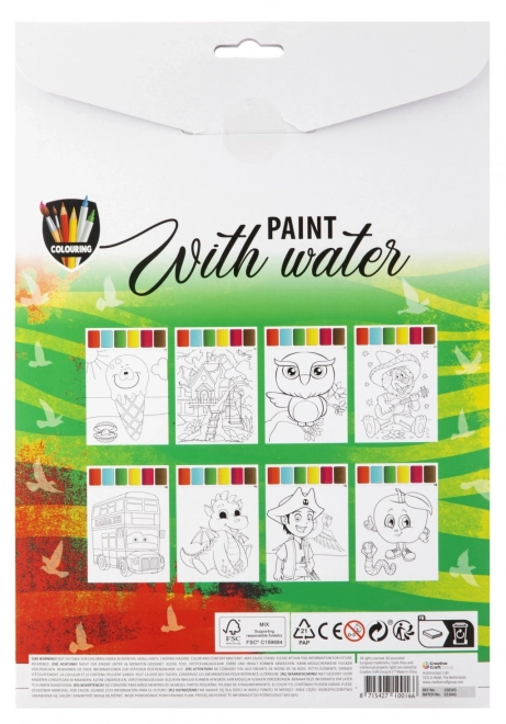 Water Magic Coloring Book with Brush