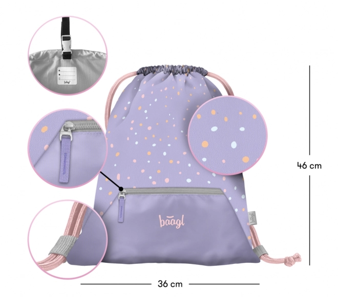 Baagl School Set Airy Pets: Backpack, Pencil Case, Shoe Bag