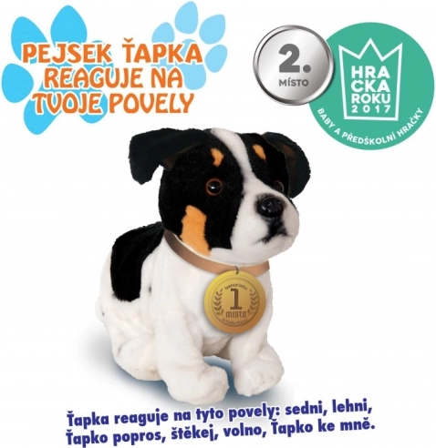 Interactive Doggie Tapka 23 cm Black and White
