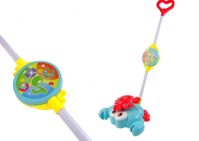 Blue Musical Crab Push Toy