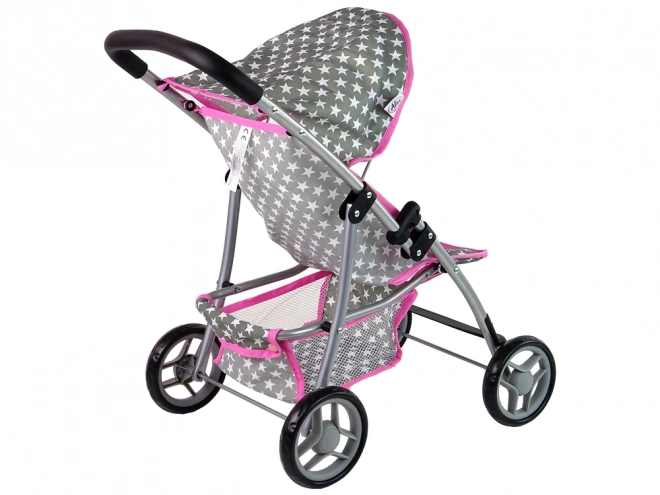 Doll Stroller Pink with Stars