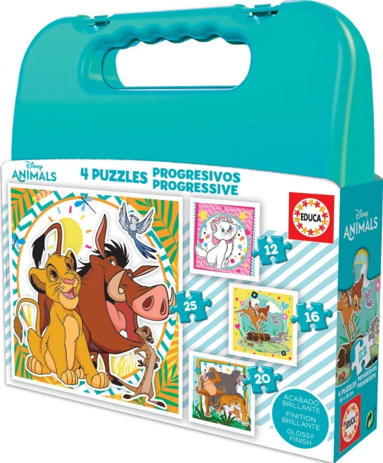 Educa Disney Animal Puzzle Set in Carrying Case