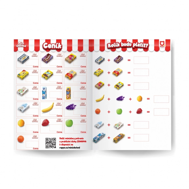 MINI MAGASIN - panier avec accessoires et apprentissage des achats - bleu