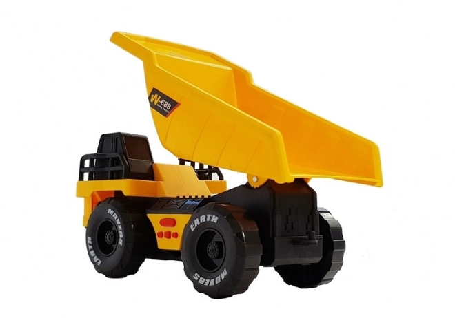 Yellow Friction Powered Dump Truck with Lights and Sounds