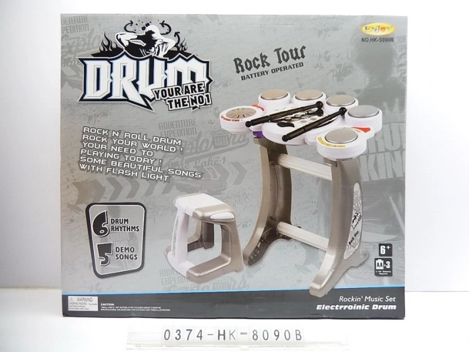 Electronic Drum Set for Kids with Stool and Demo Melodies