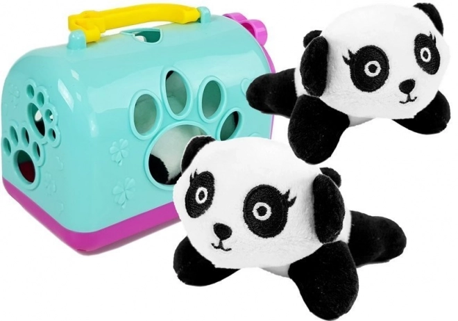 Small Plush Panda with Carrier