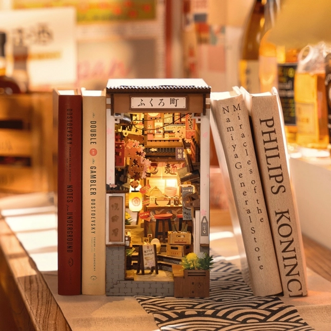 3D Puzzle Bookend Sakura Alley with Wine