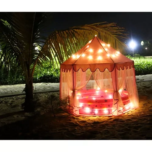 Pink Children's Tent Palace for Home and Garden