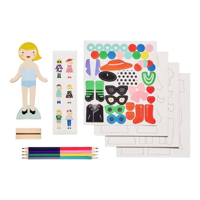 Petit collage magnetic dress-up set