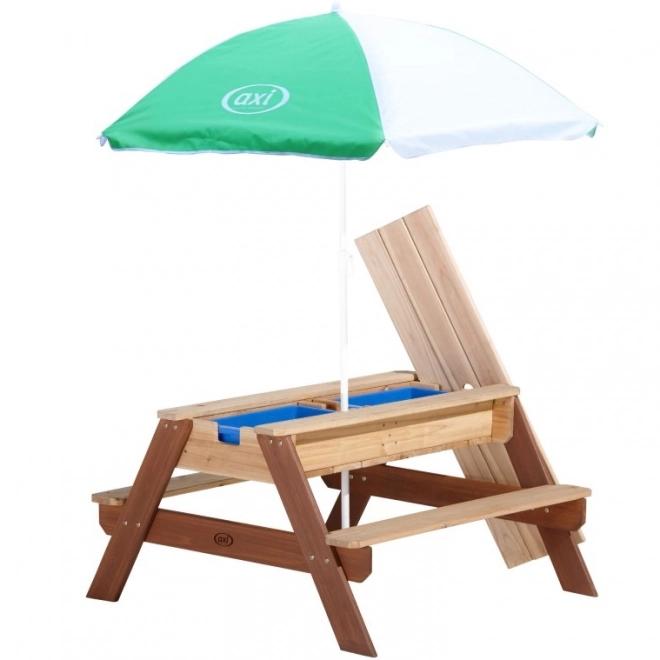 Nick Picnic Table with Bench and Parasol AXI