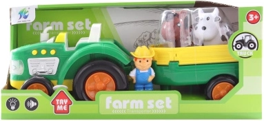 Children's Battery-Powered Tractor with Trailer