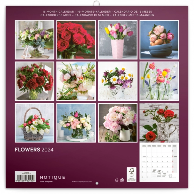 Floral Notes Calendar 2024