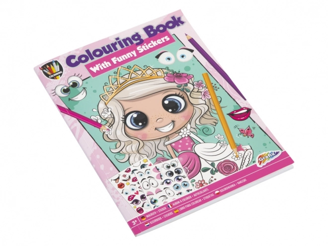 Coloring Book with Stickers Blue