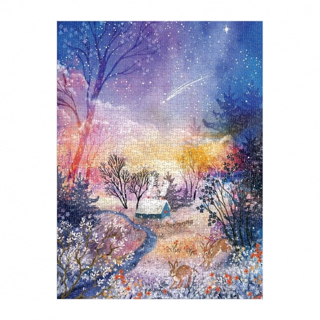 Galison magical snowy landscape puzzle