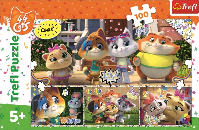 Trefl Puzzle 44 Cats: Fantastic Friends Team 100 Pieces