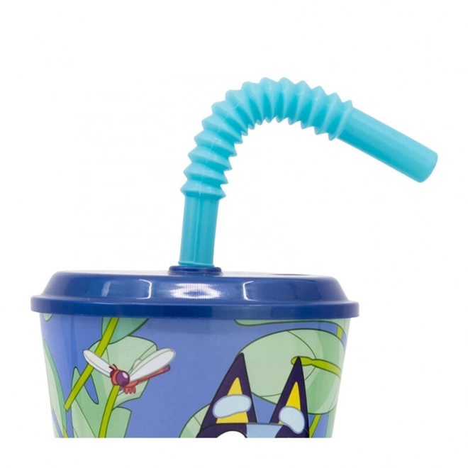 Children's Water Cup with Straw Bluey