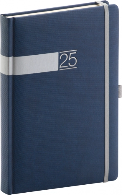 Daily Diary Twill 2025 Blue-Silver