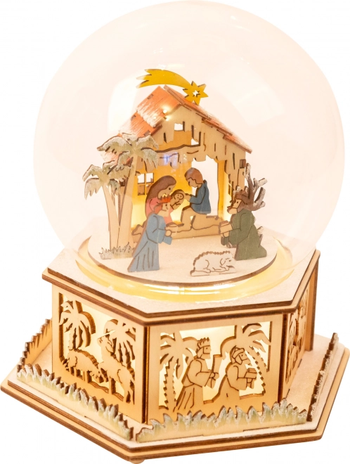 Small Foot Christmas Snow Globe and Music Box Nativity Scene