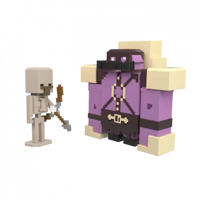 Minecraft Legends Pigmadillo vs Skeleton Figure Set