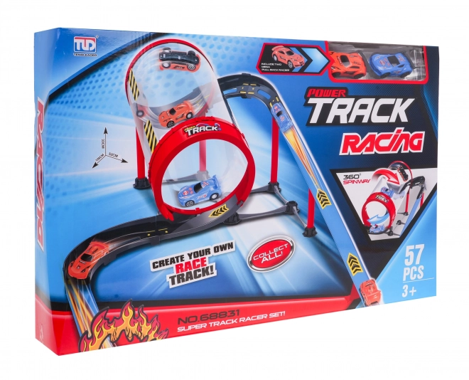 Extreme Racing Track with Barrel for Kids 3+