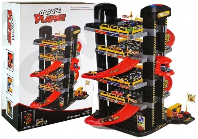 5-Level Battery-Operated Toy Parking Garage with Lights and Elevator