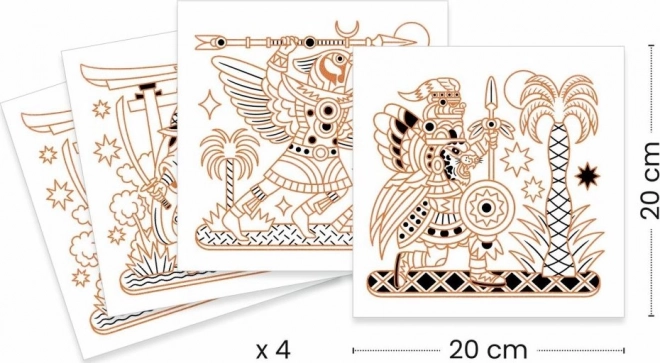 Djeco Shimmering Coloring Cards - Egypt