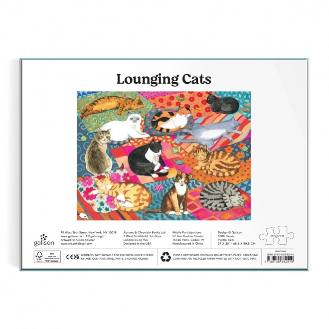 Relaxing Cats 1000-Piece Puzzle