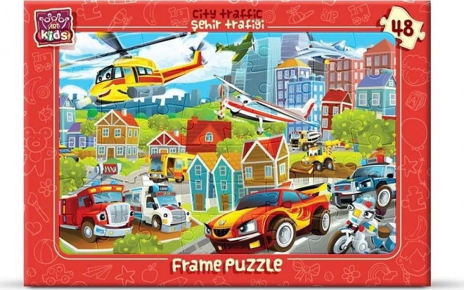 art city traffic puzzle 48 pieces