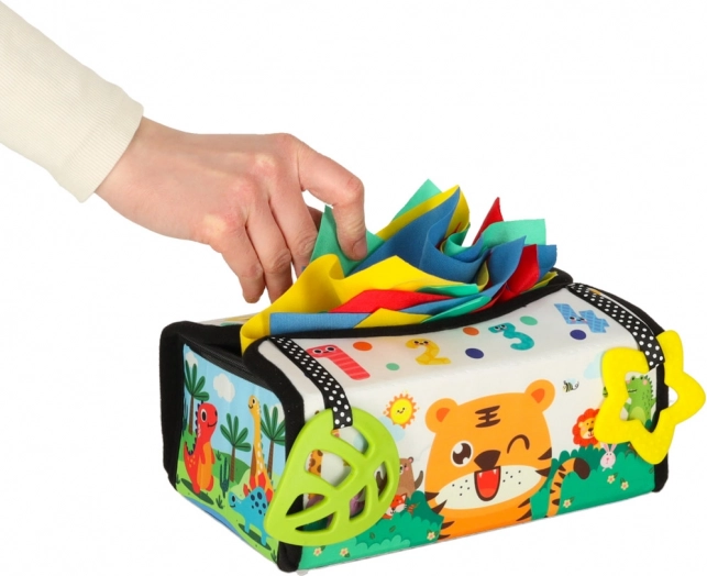 Sensory Montessori Toy with Handkerchiefs and Mat 2 in 1