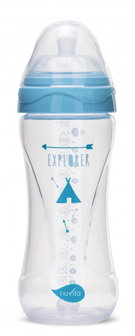 Feeding Bottle Transparent Blue 330ml