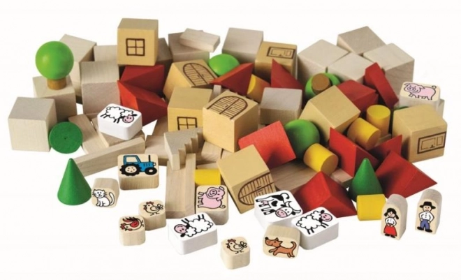 Farm Wooden Building Blocks Set