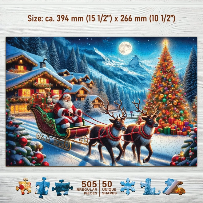 Wooden Puzzle Santa's Sleigh 505 pieces