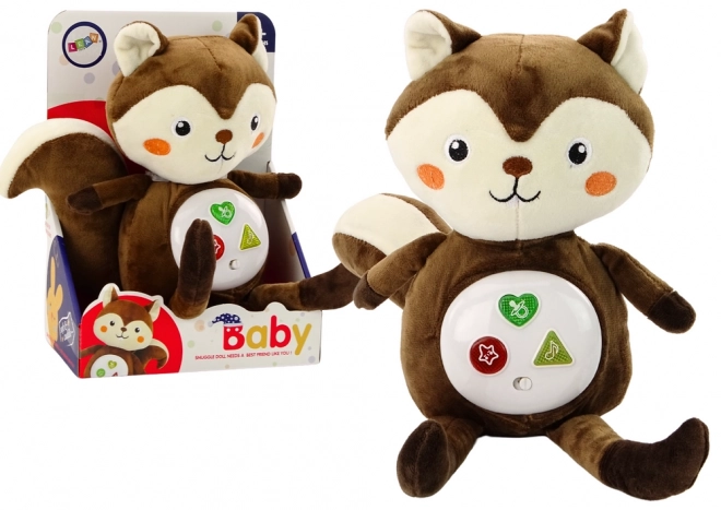 Interactive Plush Squirrel Lullaby Toy with Melodies