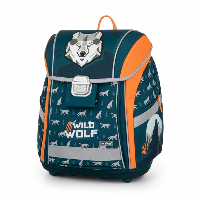 School Backpack Premium Light Wolf