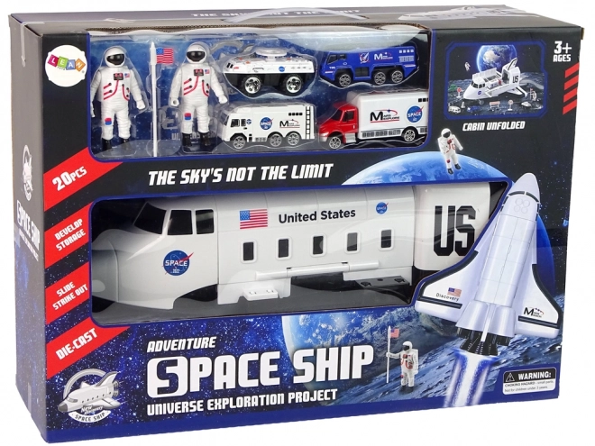 airplane and spaceship toy set with vehicles