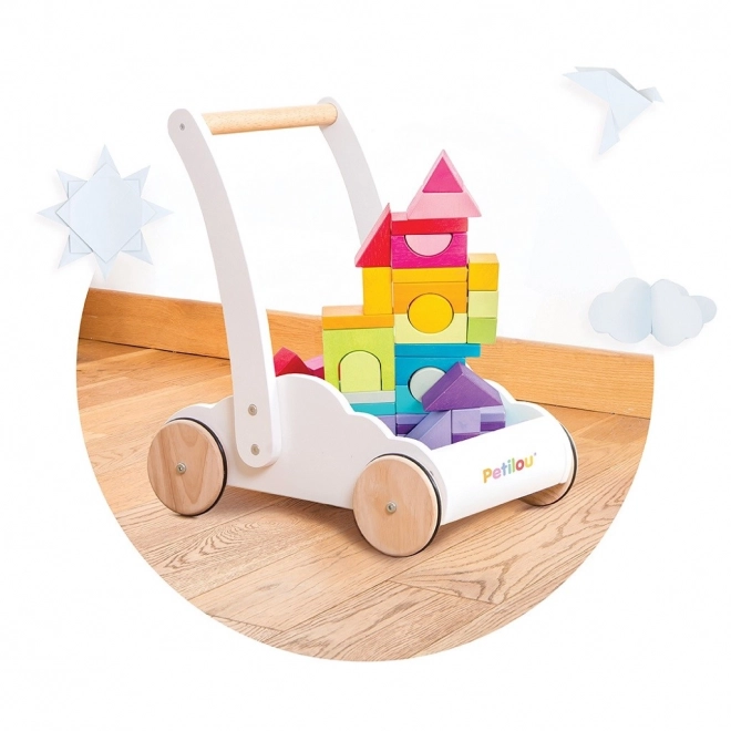 Le Toy Van Petilou Rainbow Block Cart