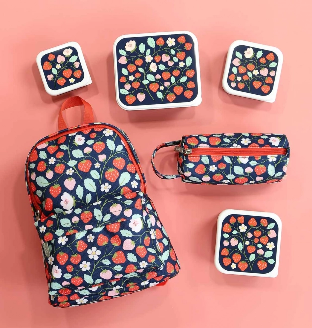 Set of Strawberry Lunch Boxes